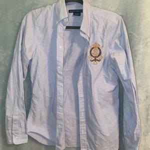 COPY - Button down Ralph Lauren long sleeve with crest